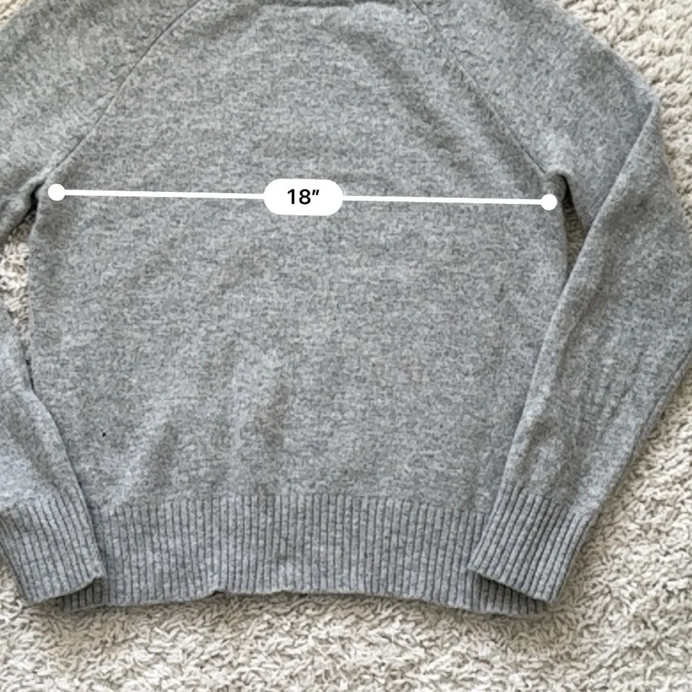 J. Crew 100% Lambs Wool Gray Sweater Size S